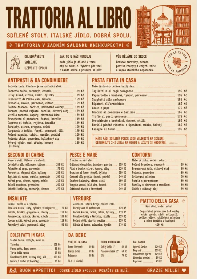 Family Style Feast italian-menu menu template preview