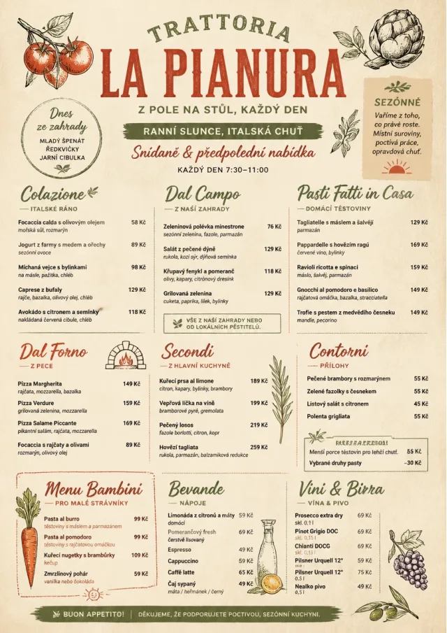Farm Table Rustic italian-menu menu template preview