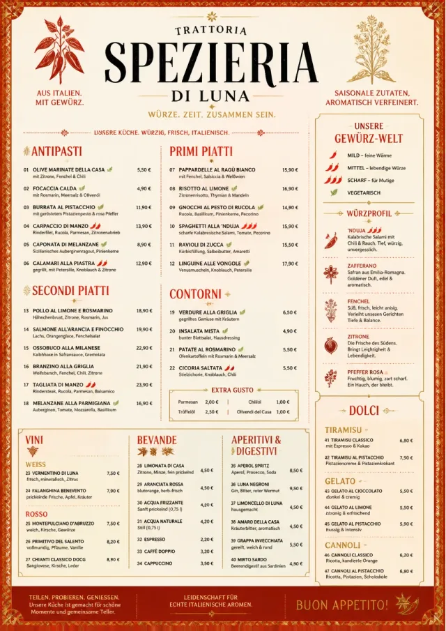Spice Market Bold italian-menu menu template preview