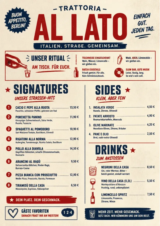 Street Stall Flyer italian-menu menu template preview
