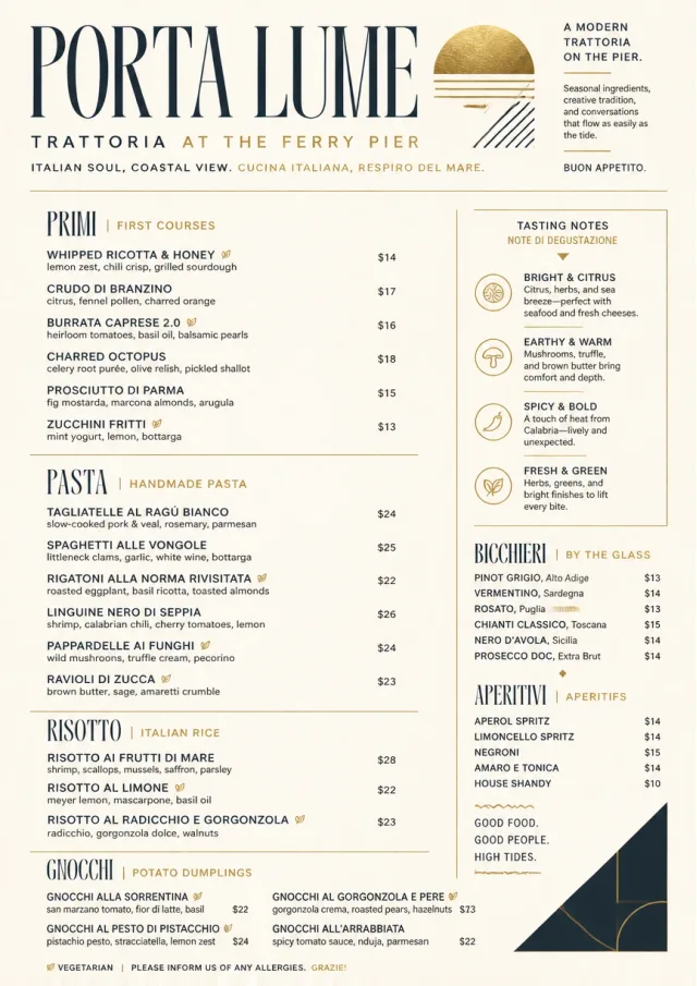 Modern Fusion italian-menu menu template preview