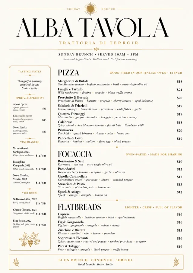 Fine Regional italian-menu menu template preview