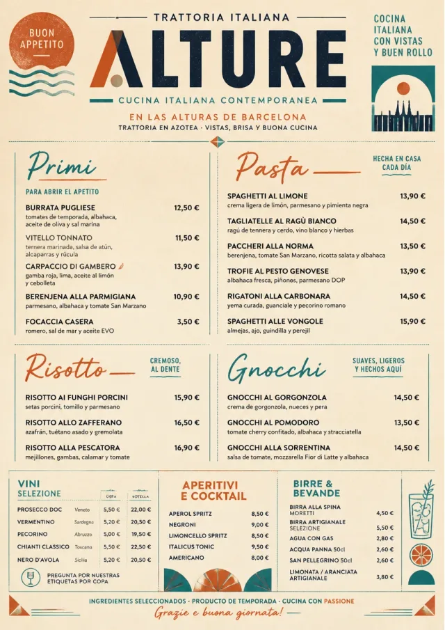 Modern Fusion italian-menu menu template preview