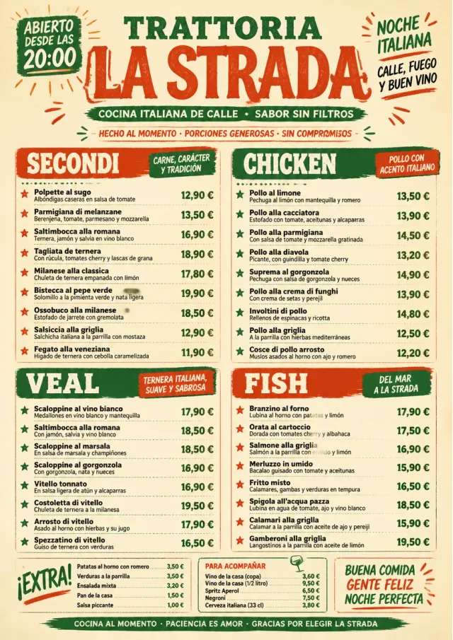 Street Stall Energy italian-menu menu template preview
