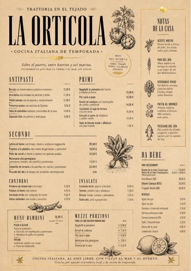 Farm Table Rustic italian-menu menu template preview