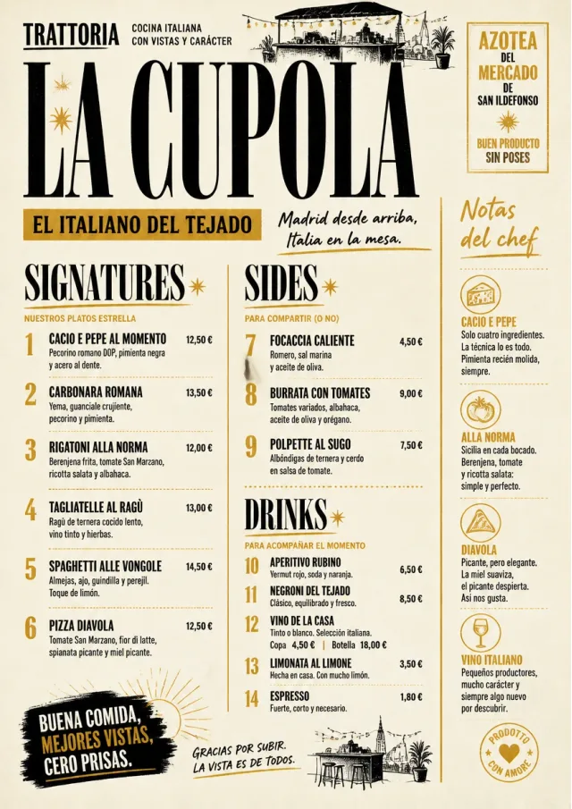 Street Stall Flyer italian-menu menu template preview