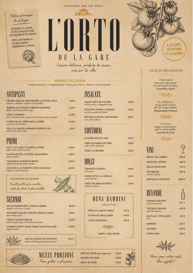Farm Table Rustic italian-menu menu template preview