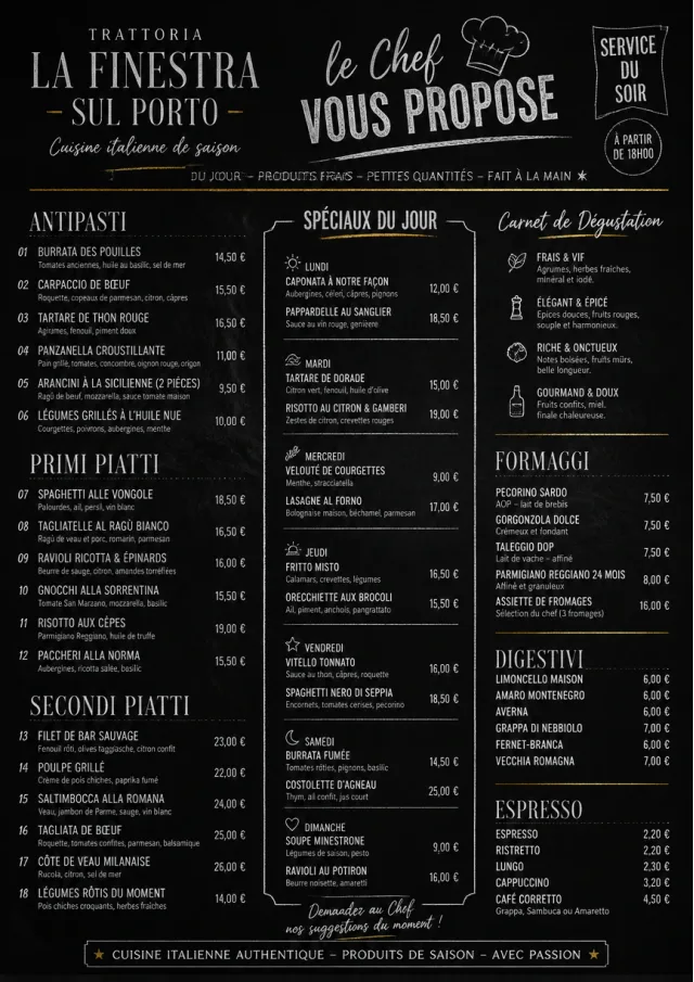 Chef Specials Board italian-menu menu template preview