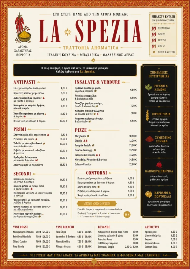 Spice Market Bold italian-menu menu template preview