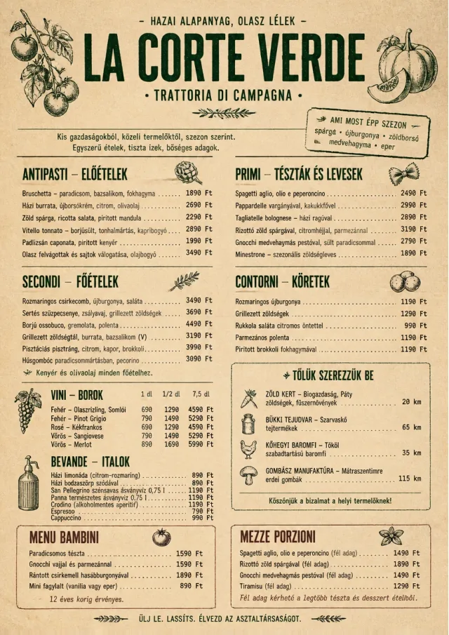 Farm Table Rustic italian-menu menu template preview