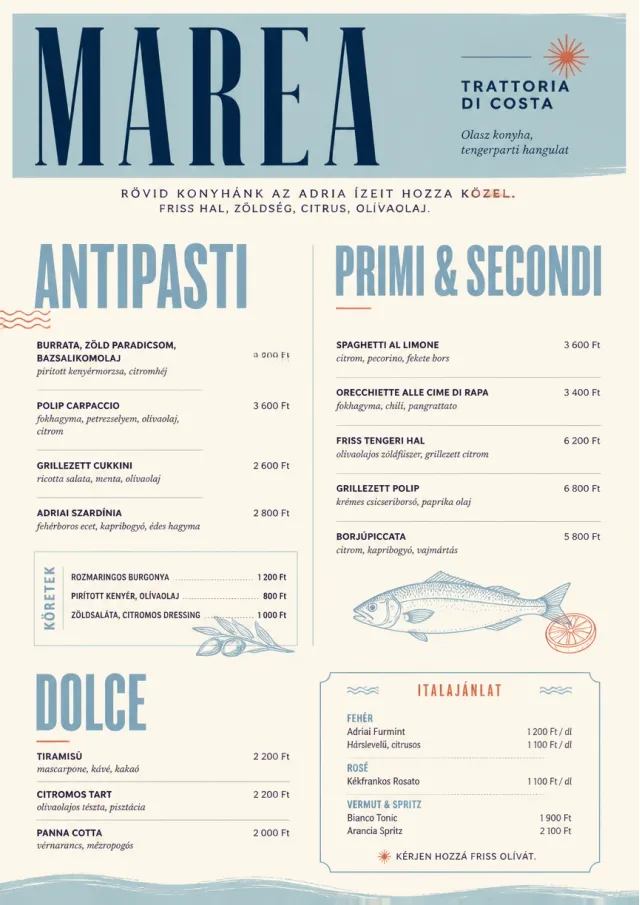 Chef Carte Brève italian-menu menu template preview
