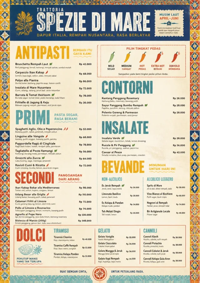 Spice Market Bold italian-menu menu template preview