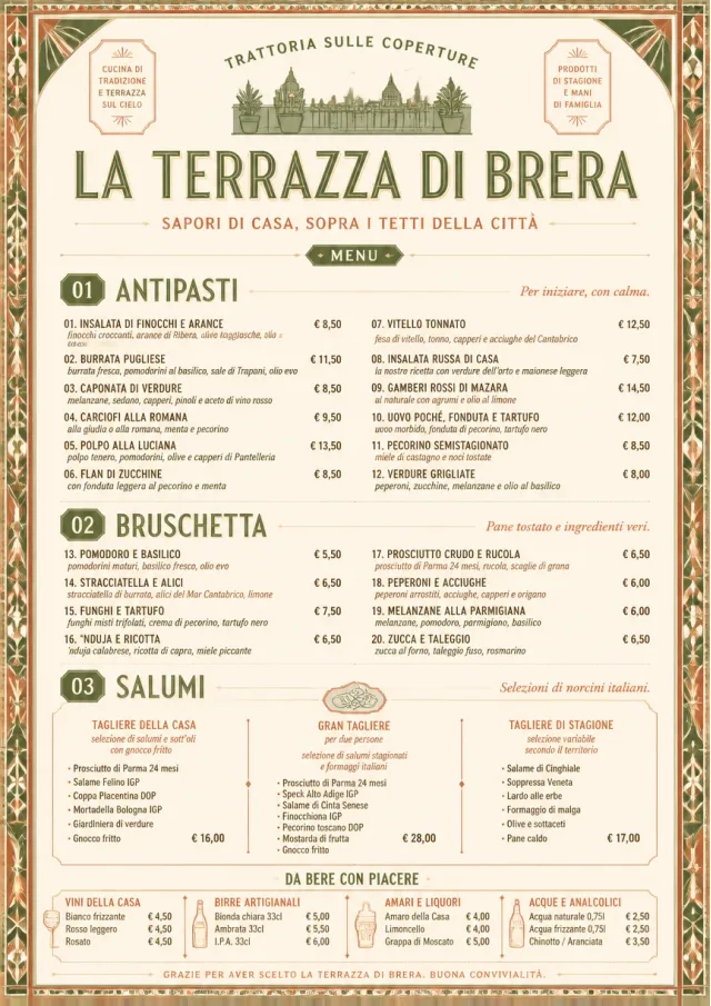 Heritage Tradition italian-menu menu template preview