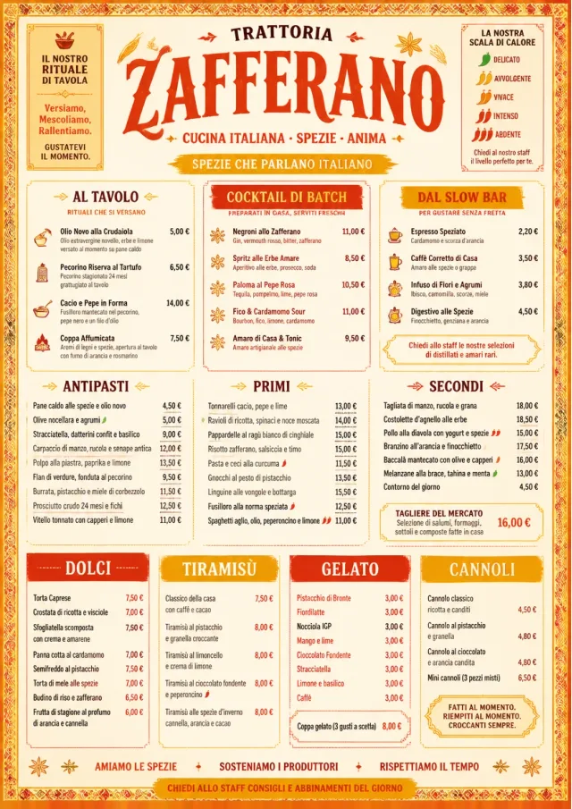 Spice Market Bold italian-menu menu template preview