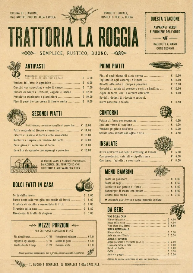 Farm Table Rustic italian-menu menu template preview