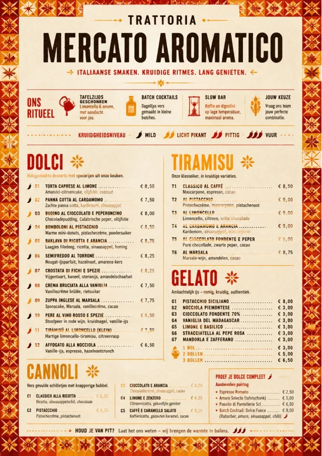 Spice Market Bold italian-menu menu template preview