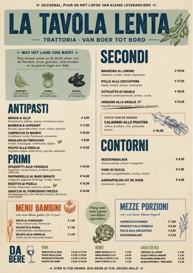 Farm Table Rustic italian-menu menu template preview