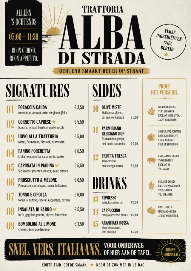 Street Stall Flyer italian-menu menu template preview