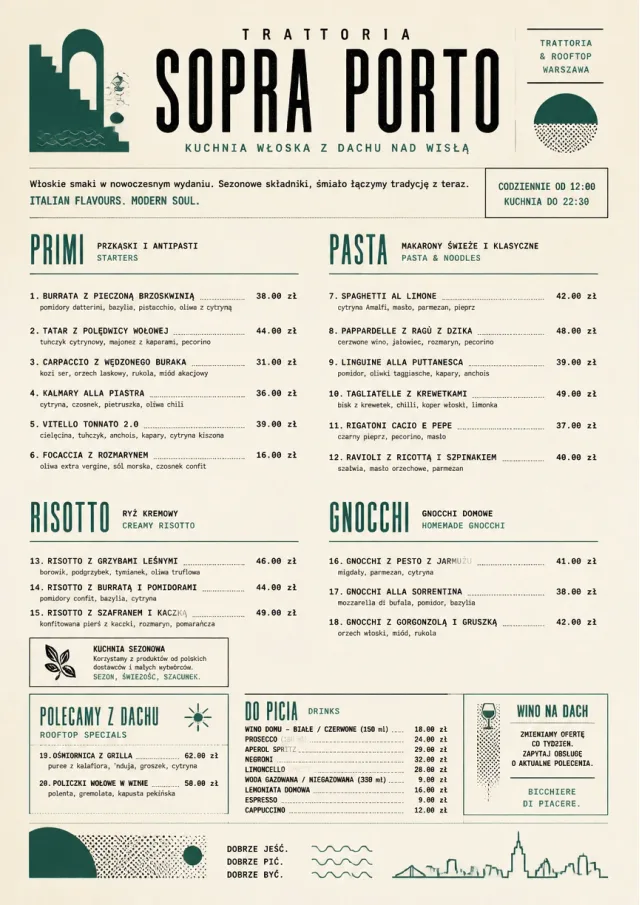 Modern Fusion italian-menu menu template preview