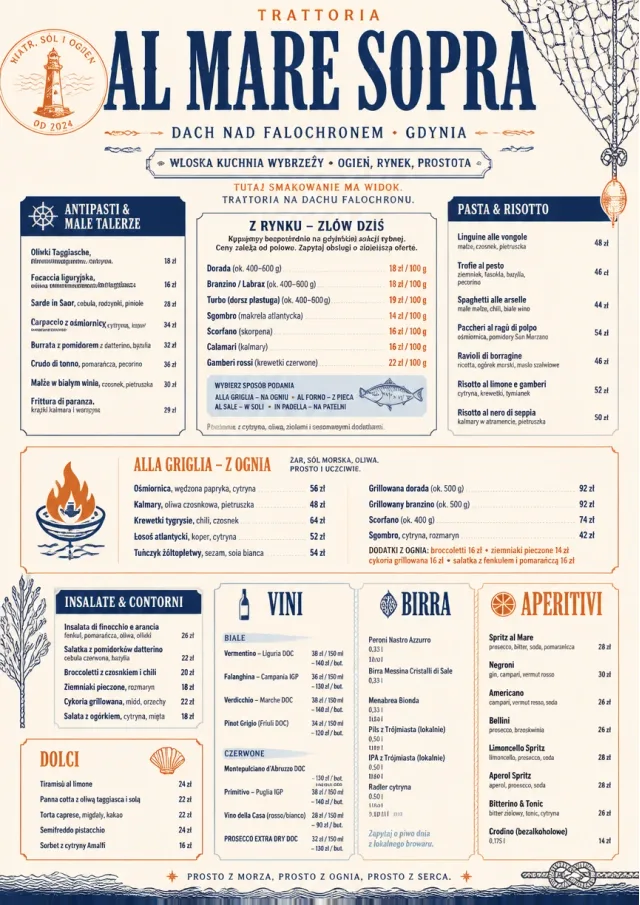 Coastal Regional italian-menu menu template preview