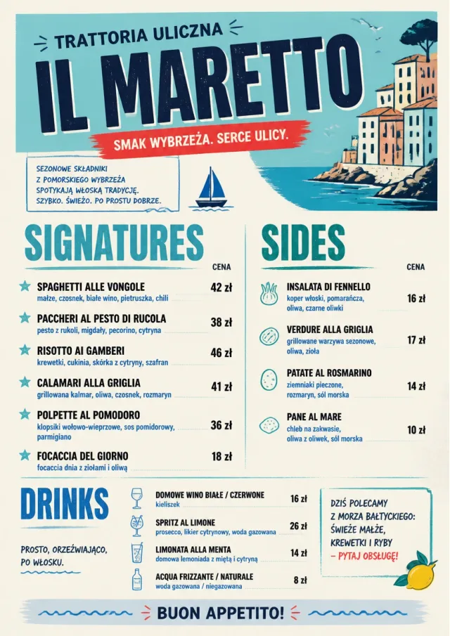 Street Stall Flyer italian-menu menu template preview