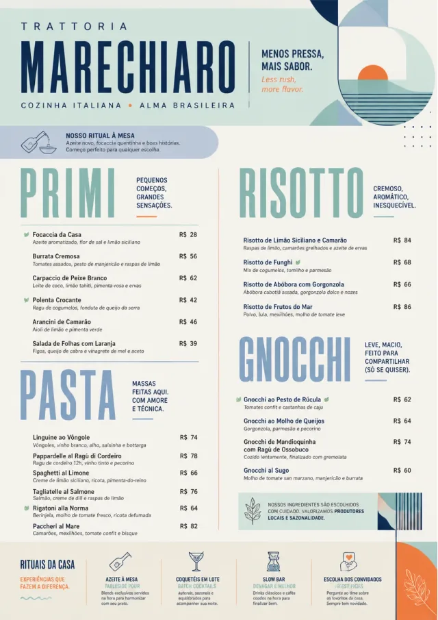 Modern Fusion italian-menu menu template preview