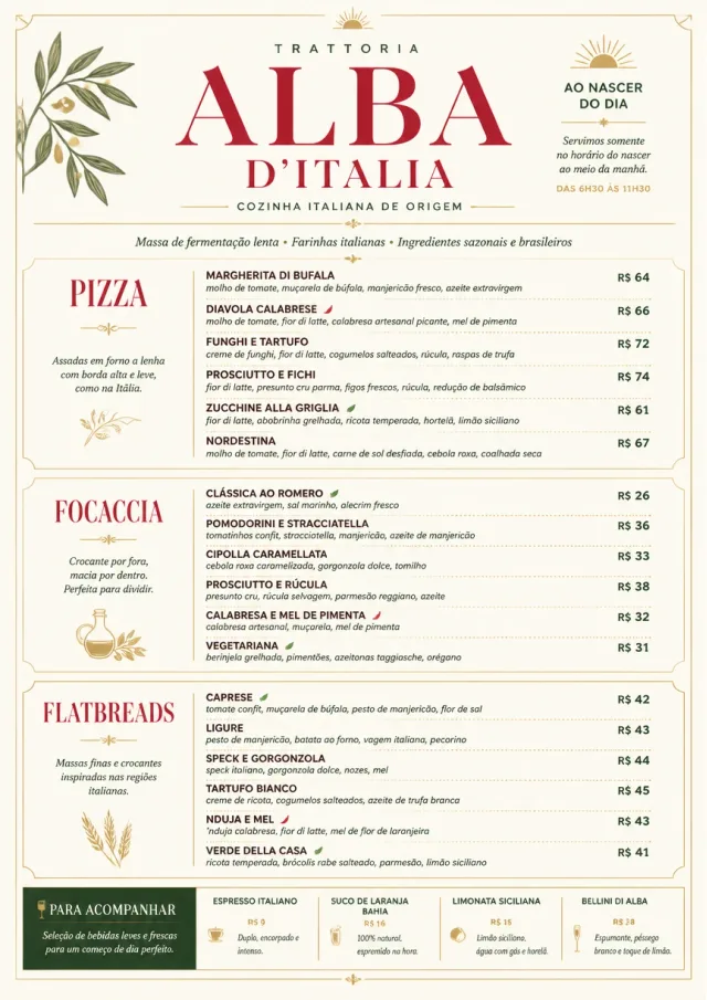Fine Regional italian-menu menu template preview
