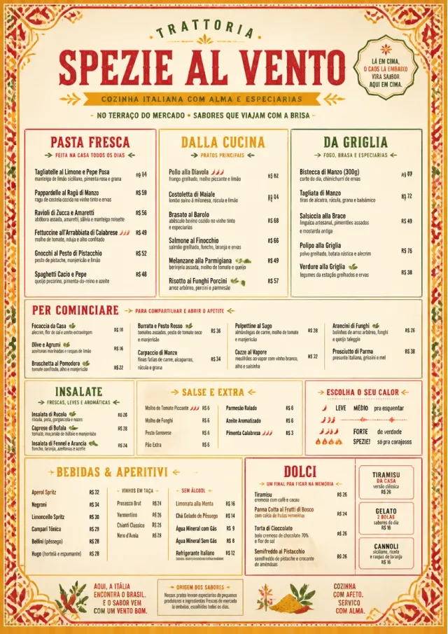 Spice Market Bold italian-menu menu template preview