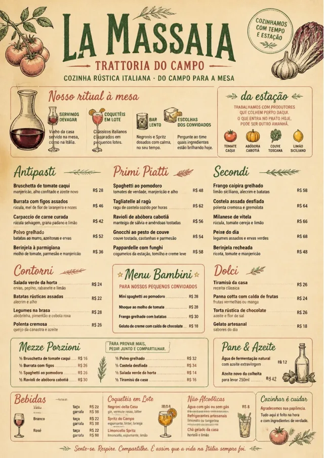Farm Table Rustic italian-menu menu template preview
