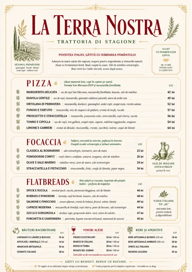 Fine Regional italian-menu menu template preview
