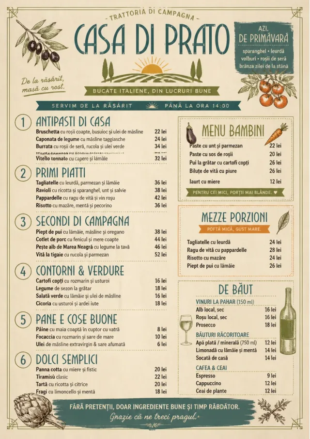Farm Table Rustic italian-menu menu template preview