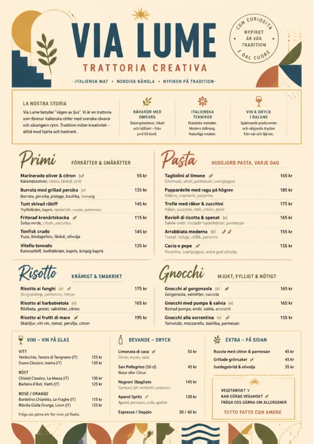 Modern Fusion italian-menu menu template preview