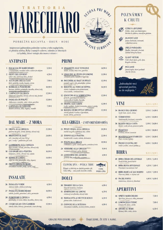 Coastal Regional italian-menu menu template preview