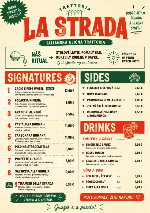 Street Stall Flyer italian-menu menu template preview