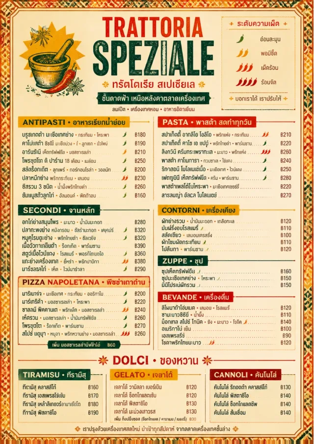 Spice Market Bold italian-menu menu template preview