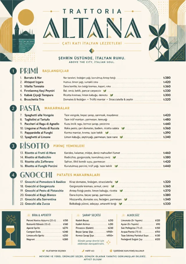 Modern Fusion italian-menu menu template preview