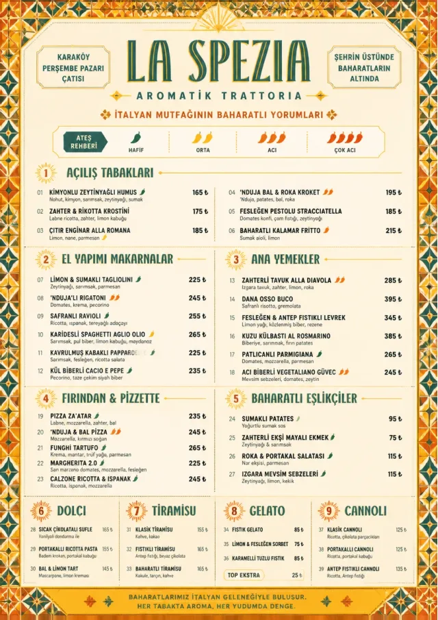Spice Market Bold italian-menu menu template preview