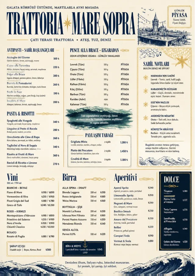 Coastal Regional italian-menu menu template preview