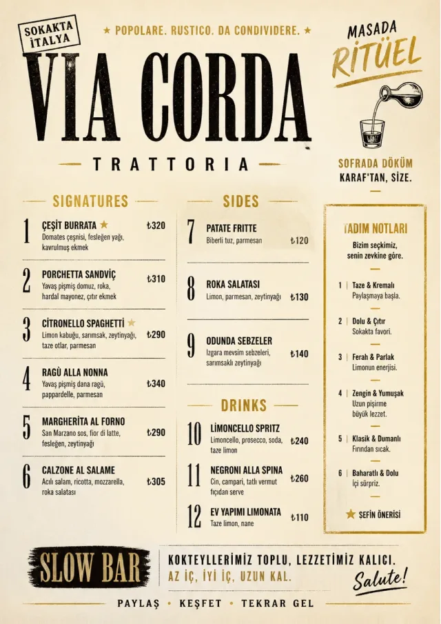 Street Stall Flyer italian-menu menu template preview