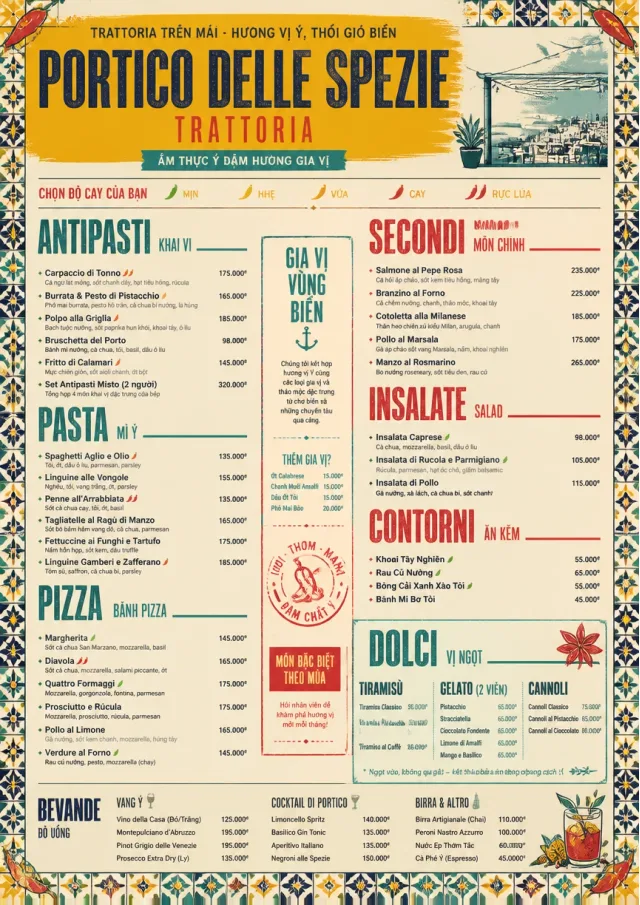 Spice Market Bold italian-menu menu template preview
