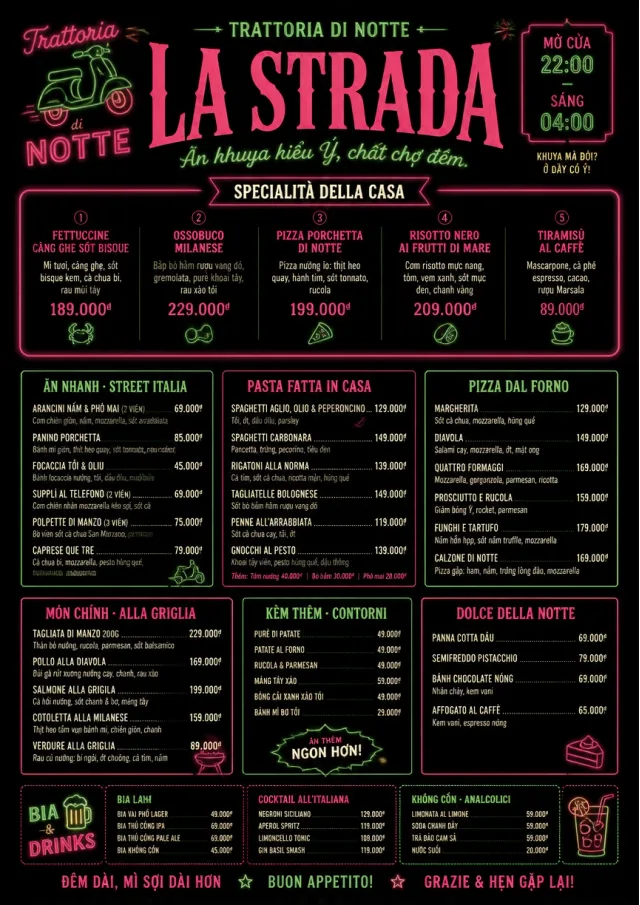Night Market Neon italian-menu menu template preview