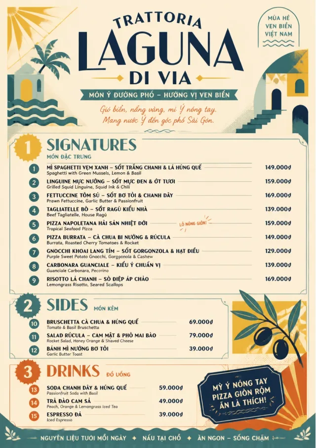 Street Stall Flyer italian-menu menu template preview
