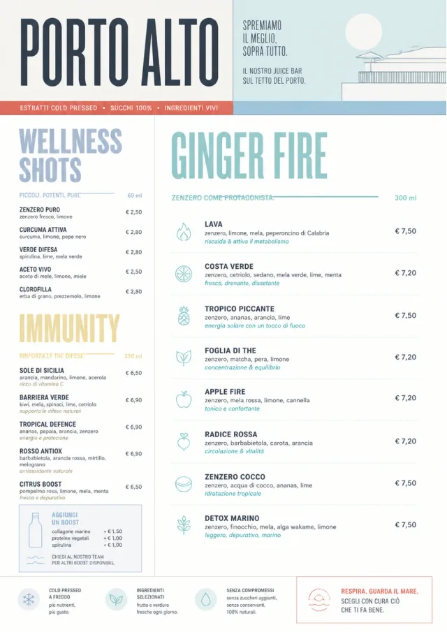 Modern Minimal Pour juice-menu menu template preview