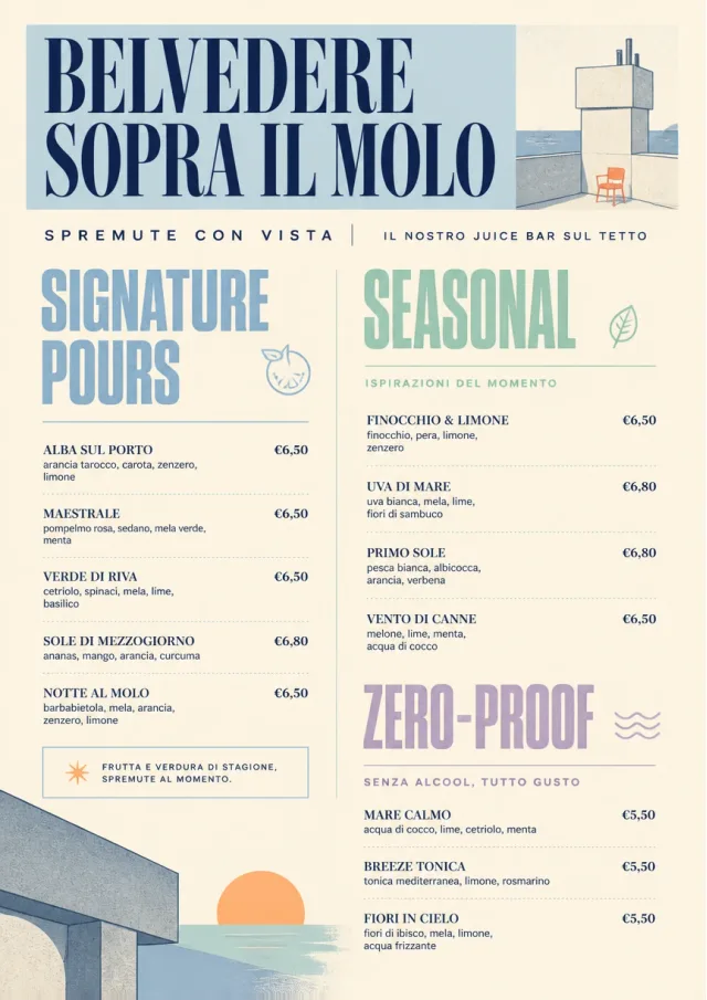Boutique Pour Card juice-menu menu template preview