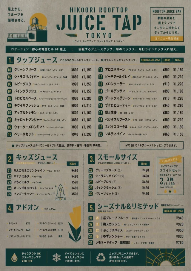 Industrial Craft juice-menu menu template preview