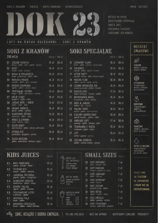 Industrial Craft juice-menu menu template preview