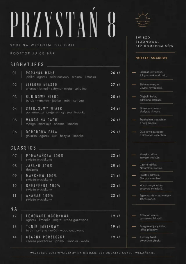 Mono Bar Minimal juice-menu menu template preview