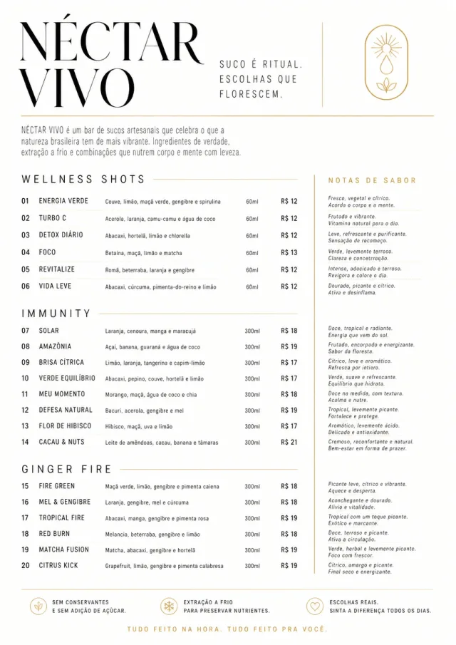 Modern Minimal Pour juice-menu menu template preview