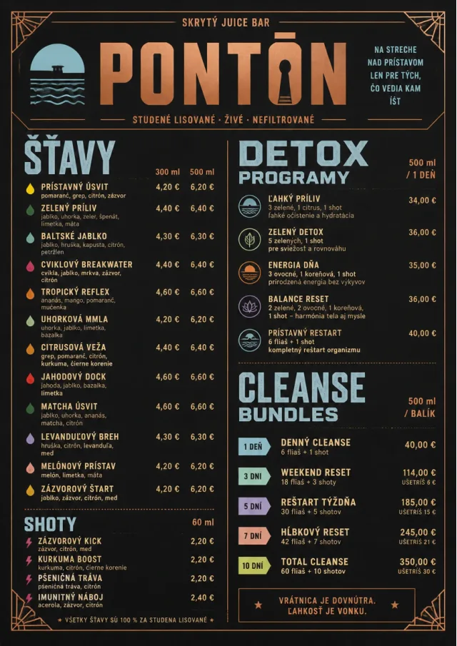 Speakeasy Spirits juice-menu menu template preview