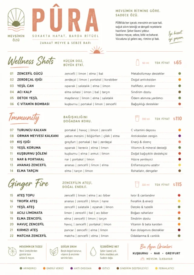 Modern Minimal Pour juice-menu menu template preview